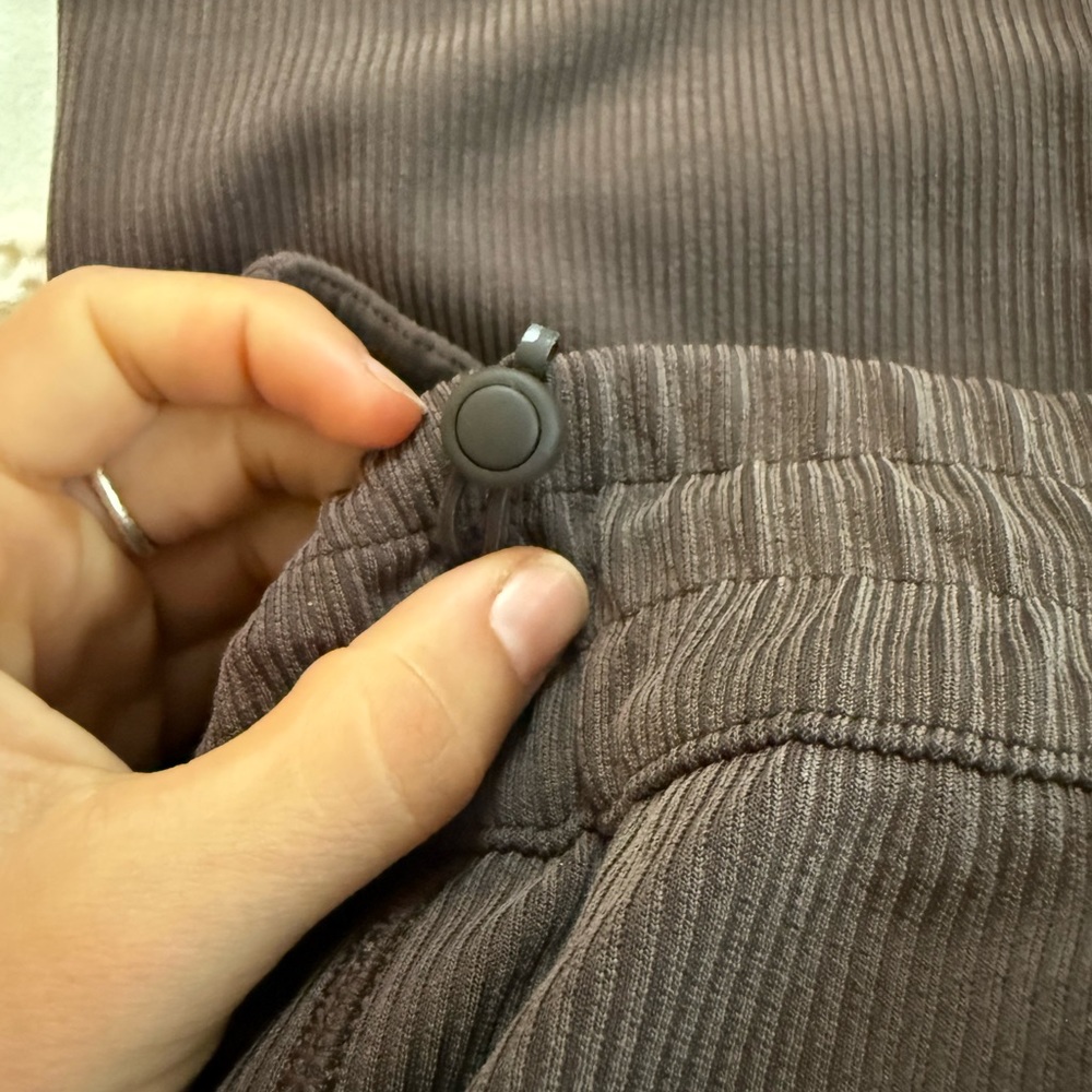 Brown Ribbed Joggers - Picture 4 of 4